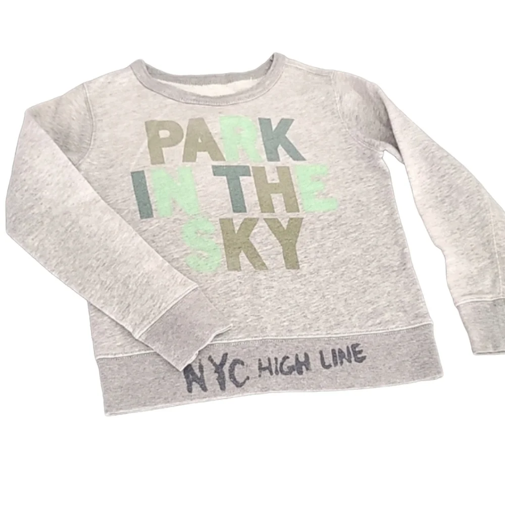CREWCUTS x HIGH LINE Graphic Crop Sweatshirt Girls 8 Park in the Sky NYC LIMITED - Picture 5 of 12